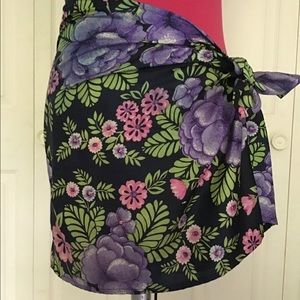 NWOT Pure Silk Mini Sarong with Bonus Scrunchie